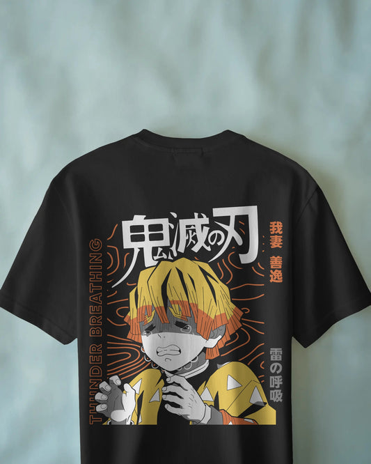 Zenitsu Agatsuma Thunder Cry | Demon Slayer Minimalist T-Shirt