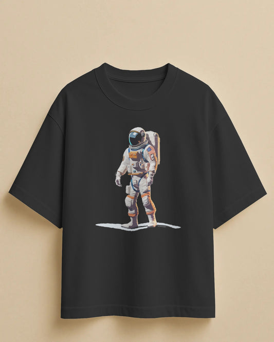 Astronaut Front & Clean Back Oversized T-Shirt